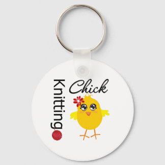 Knitting Chick 2 Key Ring