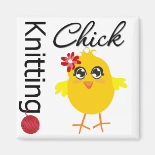 Knitting Chick 2 Magnet