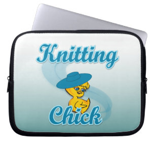 Knitting Chick #3 Laptop Sleeve