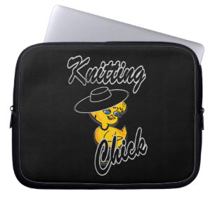 Knitting Chick #4 Laptop Sleeve