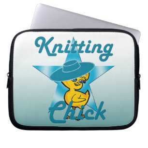 Knitting Chick #7 Laptop Sleeve