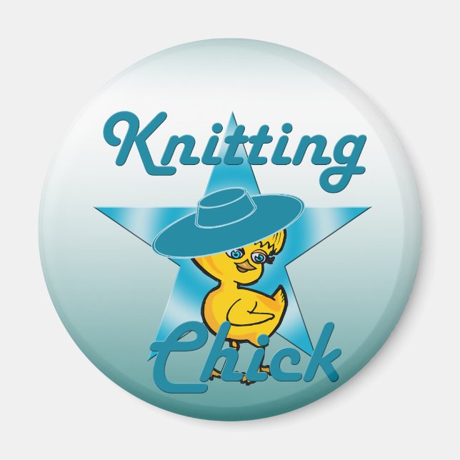 Knitting Chick #7 Magnet (Front)