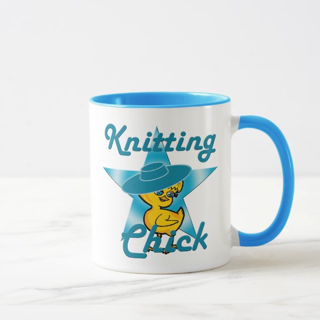 Knitting Chick #7 Mug (Right)