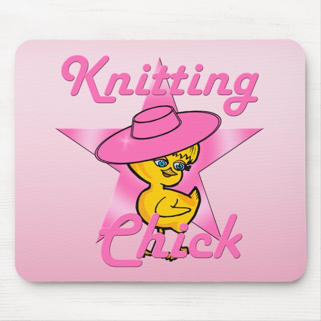 Knitting Chick #8 Mouse Pad (Front)