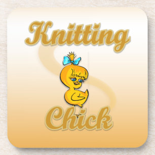 Knitting Chick Coaster