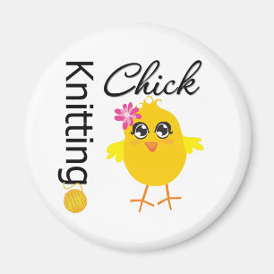 Knitting Chick Magnet