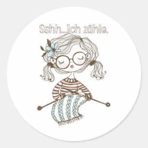 Knitting Craft Beginner Knitting Needles Classic Round Sticker