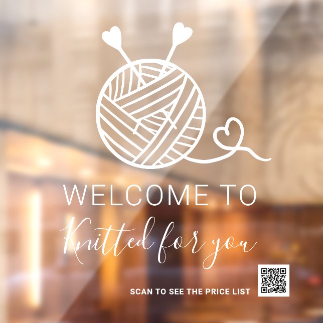 Knitting craft store logo welcome Qr code (Sheet 2)