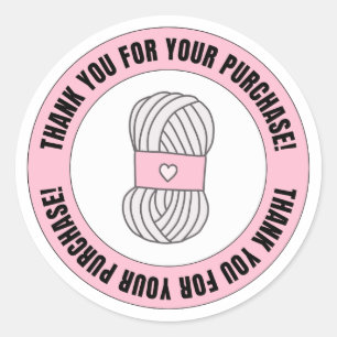 Knitting & Crochet Business  Classic Round Sticker