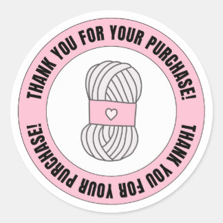 Knitting & Crochet Business Classic Round Sticker