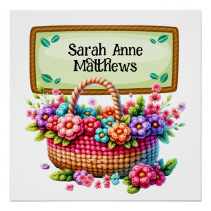 Knitting Crochet Crafts  Poster