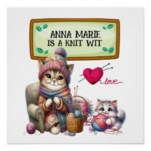 Knitting Crochet Crafts Poster