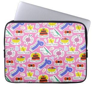 Knitting Crochet Love Laptop Sleeve