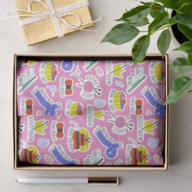 Knitting Crochet Love Tissue Paper (Gift)