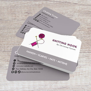 Knitting Crochet Yarn Business Card Template