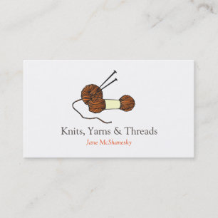 Knitting Crochet Yarn Craft Business Card