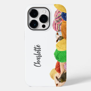 Knitting crochet yarn wool sheep personalizable Case-Mate iPhone 14 pro case