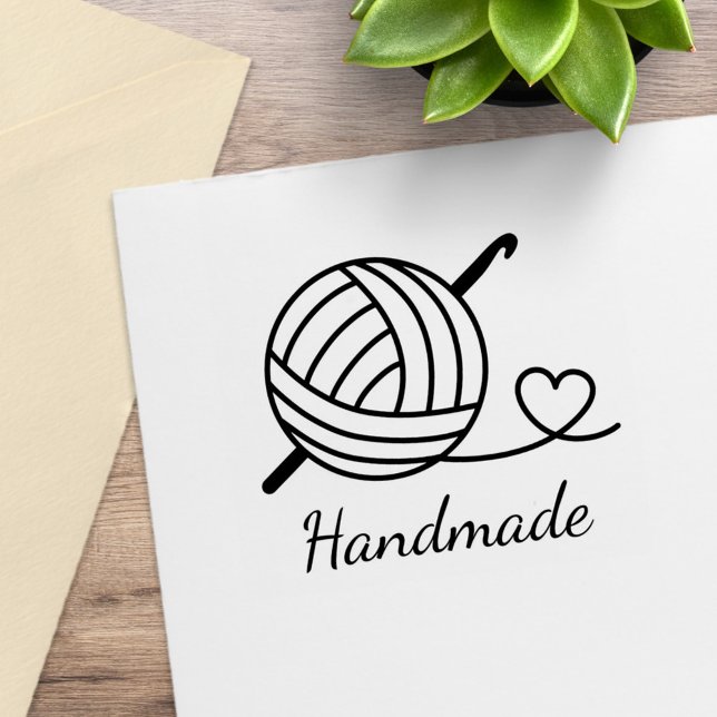 Knitting Crocheting Yarn Handmade Rubber Stamp (Creator Uploaded)