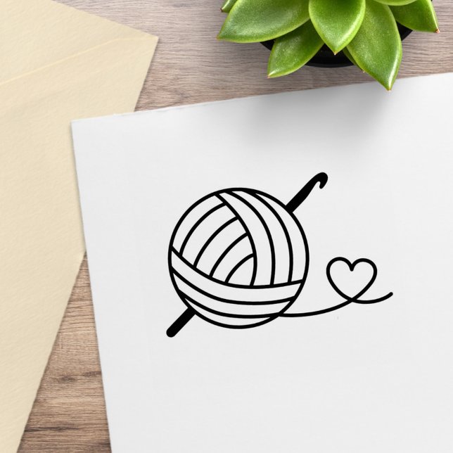 Knitting Crocheting Yarn Rubber Stamp (Creator Uploaded)