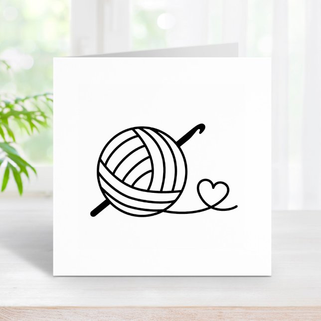 Knitting Crocheting Yarn Rubber Stamp (Creator Uploaded)