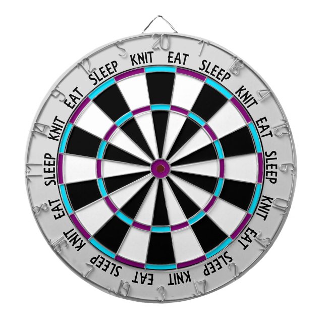 Knitting • Eat Sleep Knit Crafts Dartboard (Front)