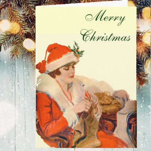 Knitting for Christmas Holiday Card