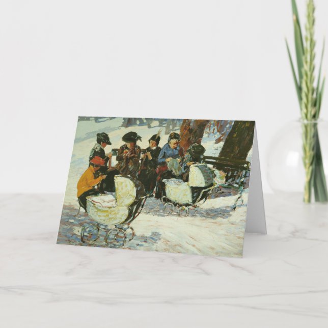 Knitting for the Soldiers | George Luks Card (Front)