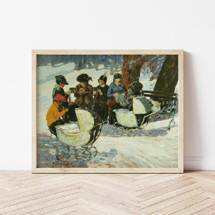 Knitting for the Soldiers   George Luks Poster