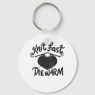 Knitting Funny Knitter Key Ring