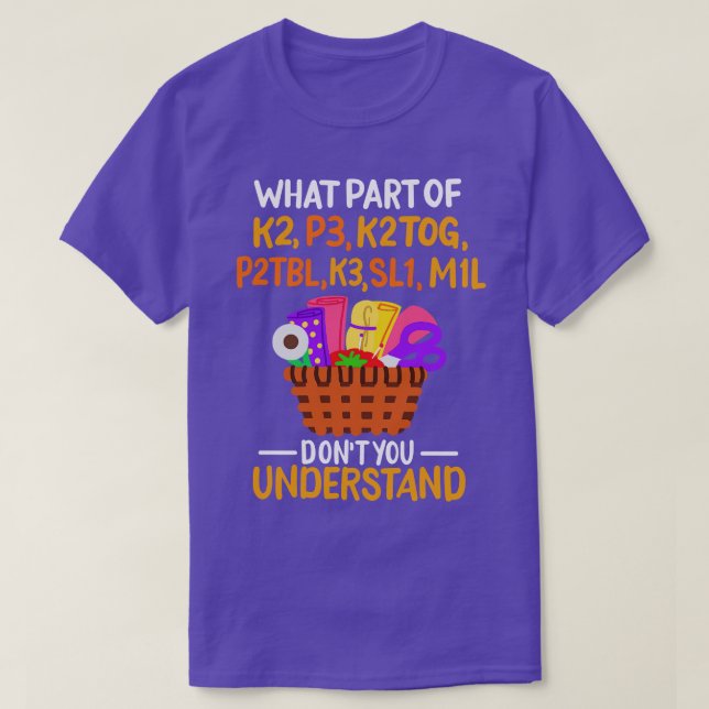 Knitting Funny Knitting Quotes 1 T-Shirt (Design Front)
