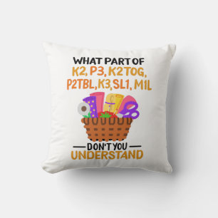 Knitting Funny Knitting Quotes Cushion