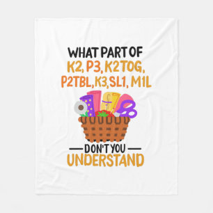 Knitting Funny Knitting Quotes Fleece Blanket