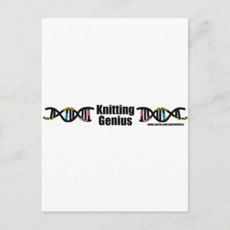 Knitting Genius Postcard