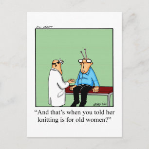 Knitting Humour Postcard