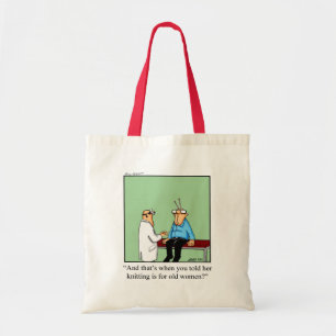 Knitting Humour Tote Bag Gift
