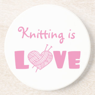 Knitting is Love Coaster