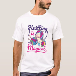Knitting is Magical Unicorn T-Shirt