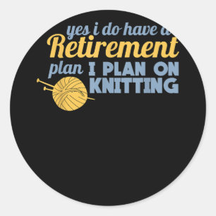 Knitting Is My Favourite Sport - Knitting Knitter Classic Round Sticker