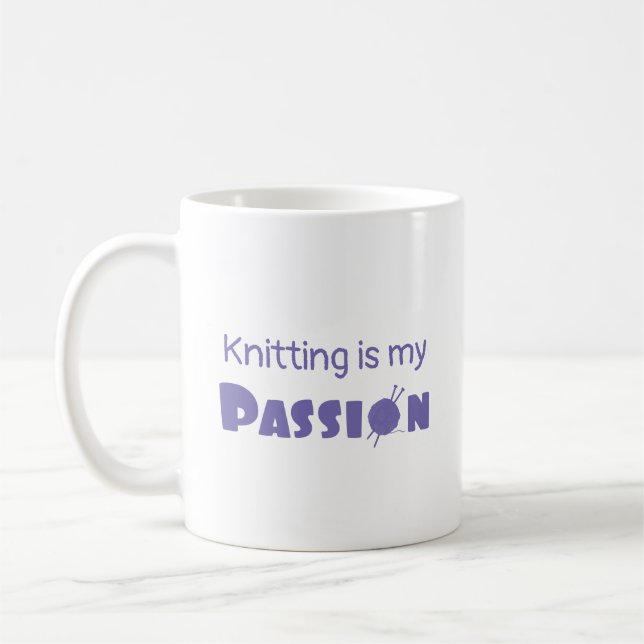 Knitting is my passion coffee mug (Left)