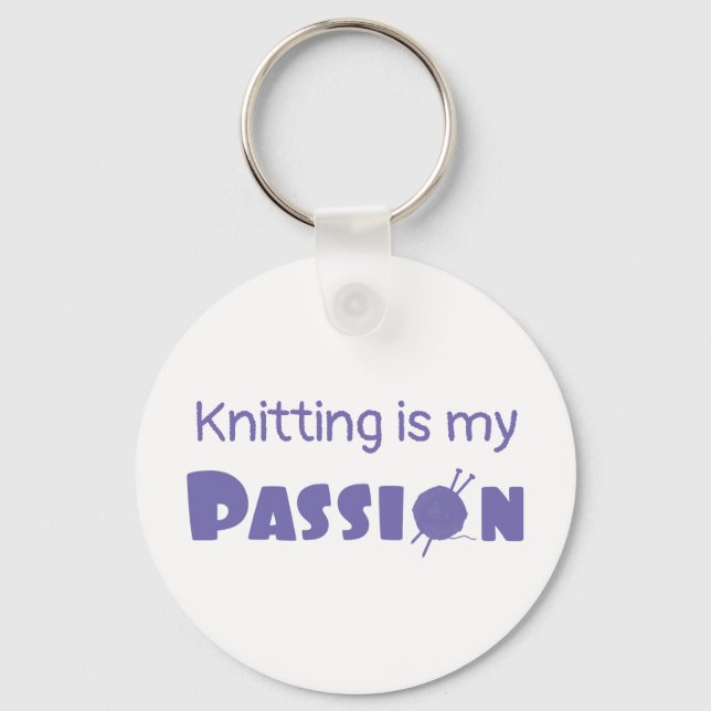 Knitting is my passion key ring (Front)