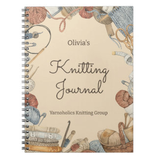 Knitting Journal For Knitting Lovers Personalised