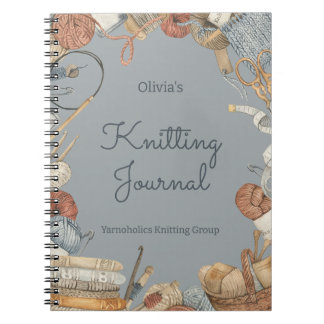 Knitting Journal For Knitting Lovers Personalised