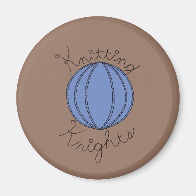 Knitting Knights Logo Magnet (Front)