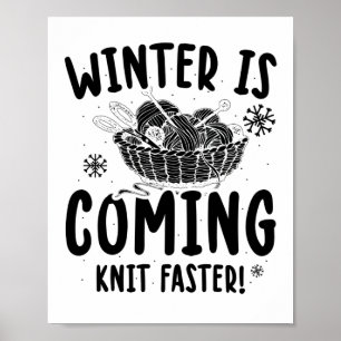 Knitting   Knitter Sewing Machine Gift Idea Poster