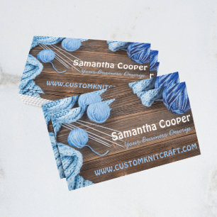 knitting/knitter Yarns Photography Business Card