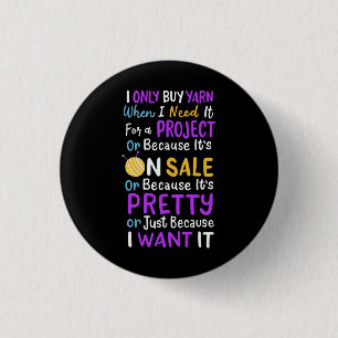 Knitting Knitting Wool 3 Cm Round Badge