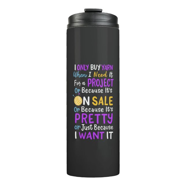 Knitting Knitting Wool Thermal Tumbler (Front)