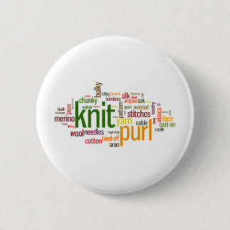 Knitting Lexicon - words for knitters!  Knit On! 6 Cm Round Badge
