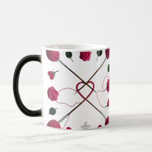 Knitting Love Heart Color Morphing Mug   Crafting 