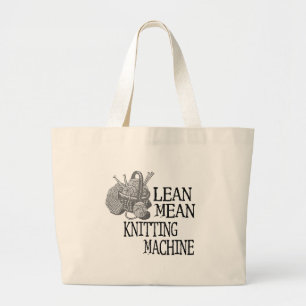 Knitting Machine Large Tote Bag